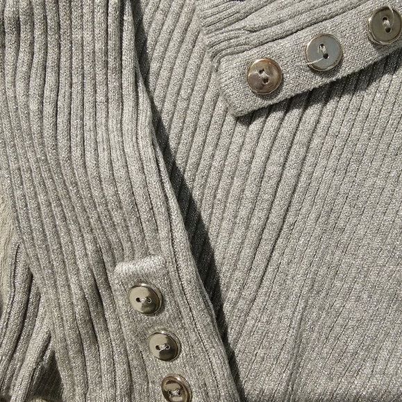 Style&Co metallic silver turtle neck - Picture 2 of 3